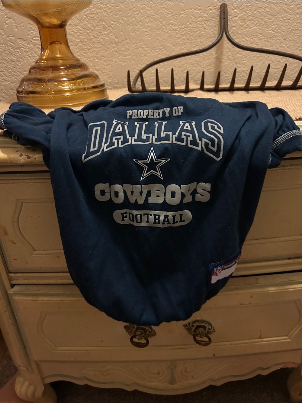 NFL Dallas Cowboys Navy Pet Pullover with Team Logo